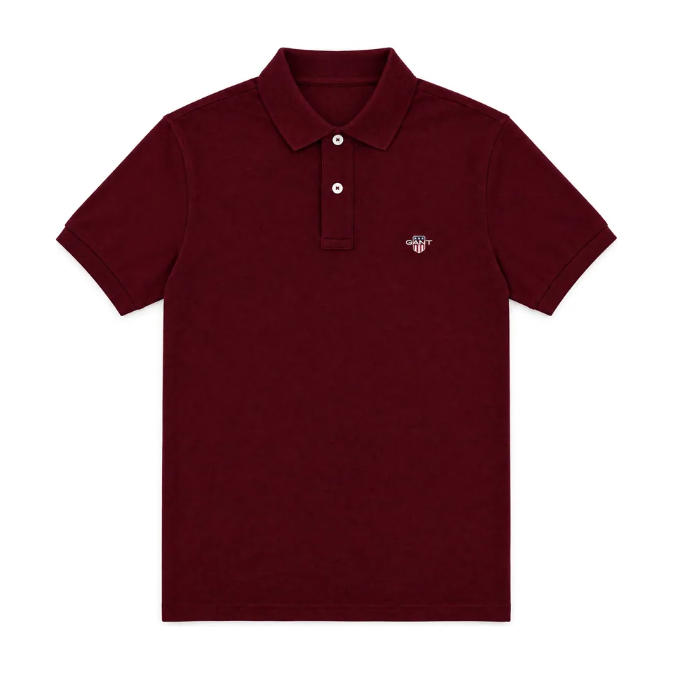 GANT Shield Pique Polo, Burgundy