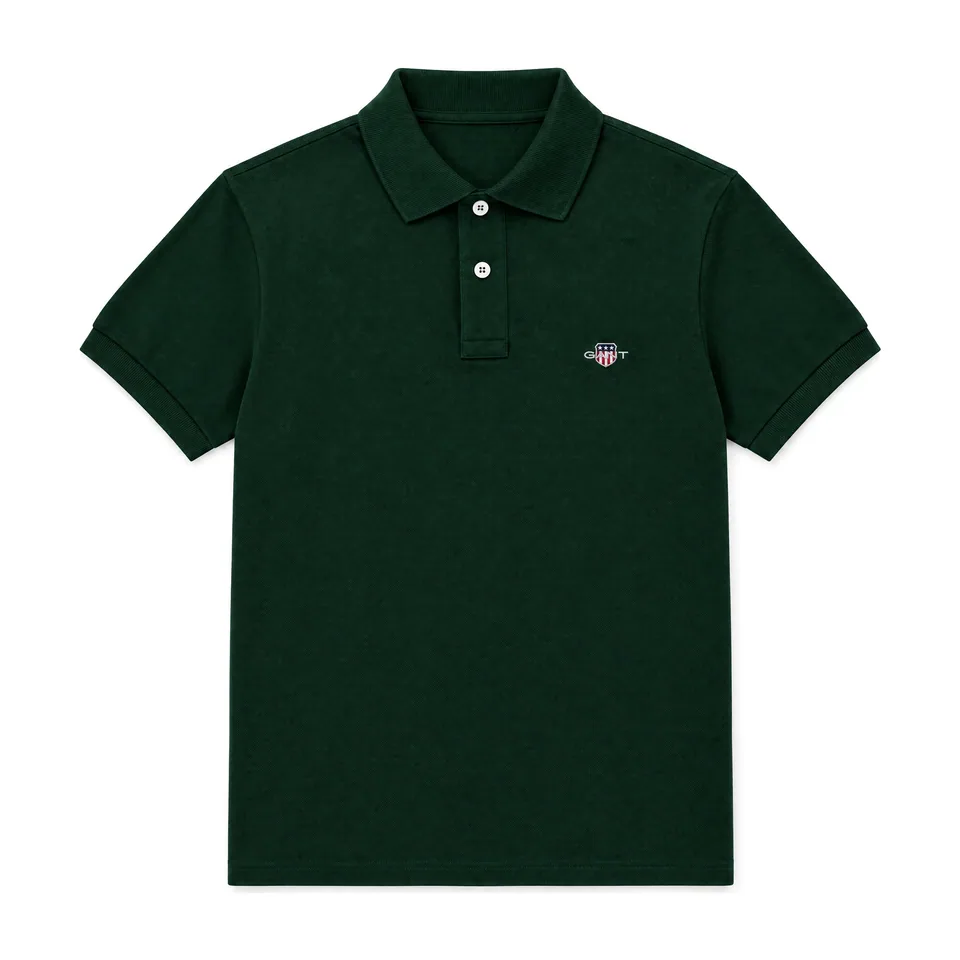 GANT Shield Pique Polo, Forest Green
