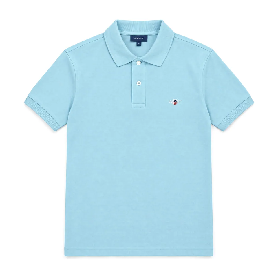 GANT Shield Pique Polo, Light Blue