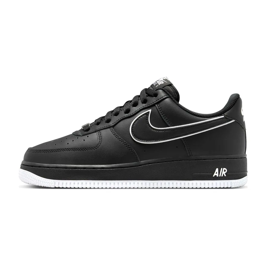 Nike Air Force 1, Black - White Outline
