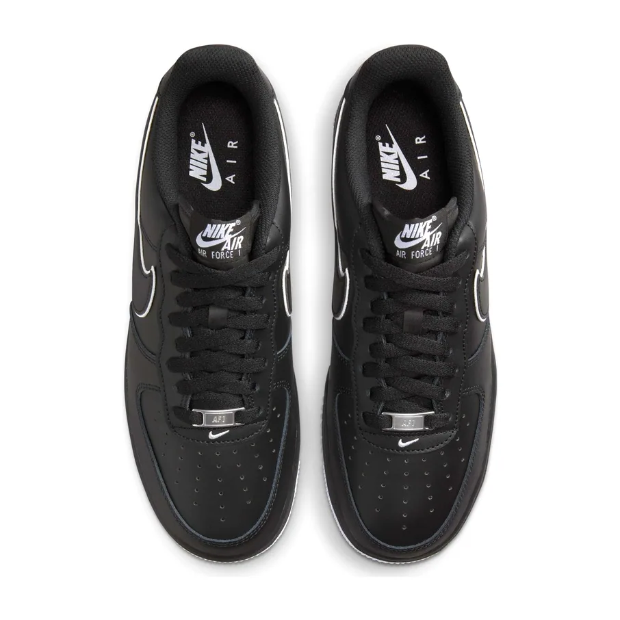 Nike Air Force 1, Black - White Outline (3)
