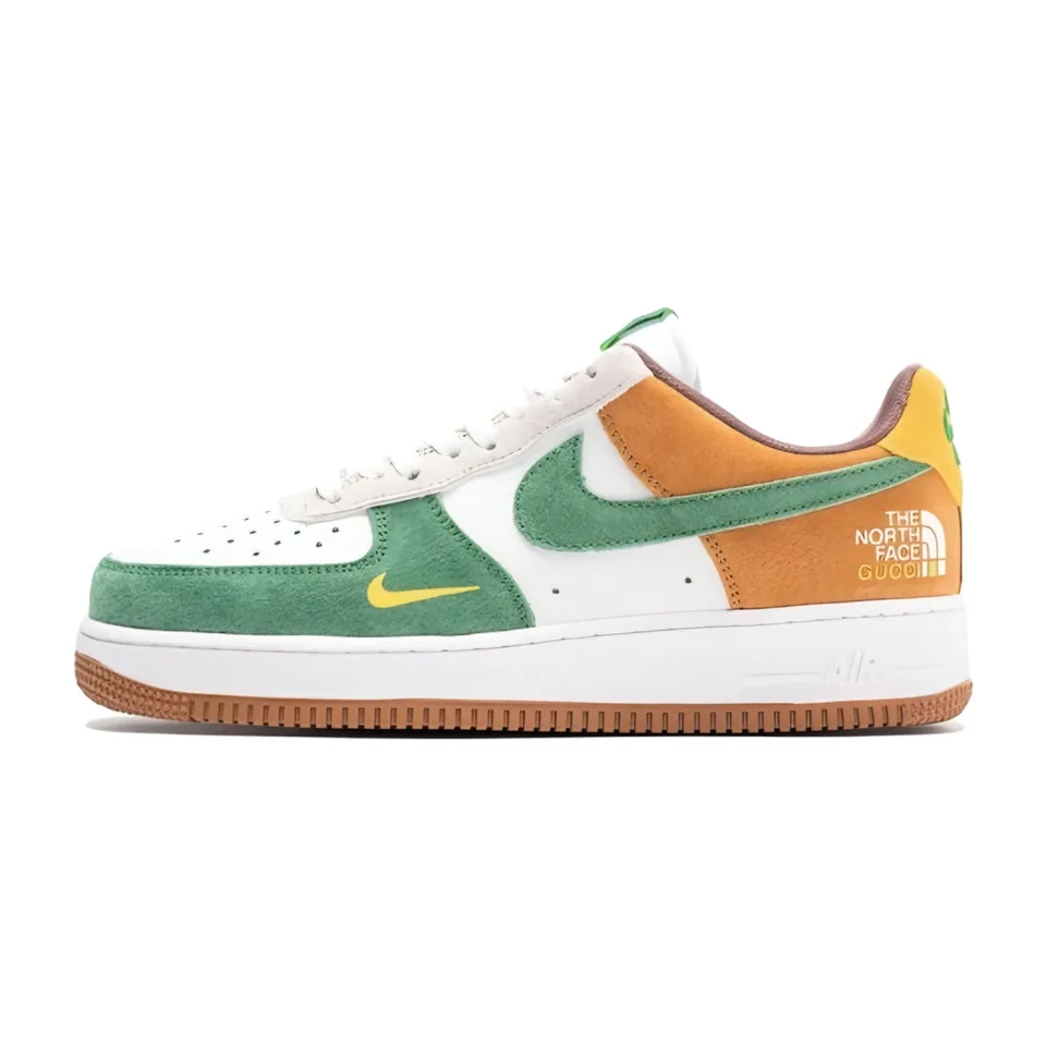 Nike Air Force 1, Green - Orange (2)