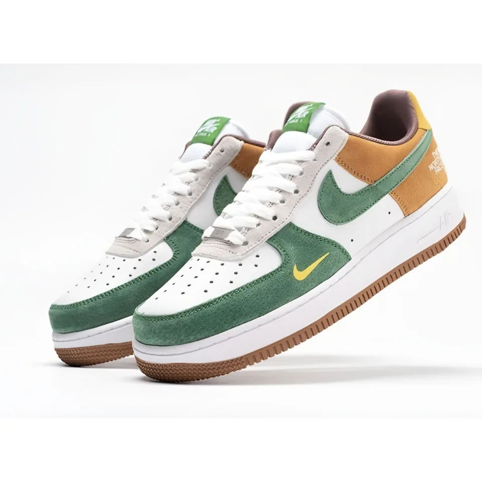 Nike Air Force 1, Green - Orange (4)