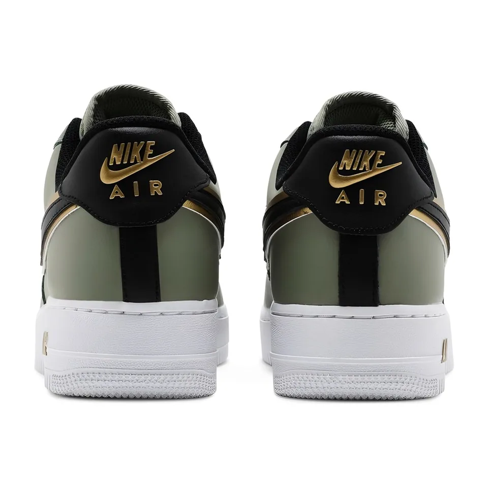 Nike Air Force 1, Oil Green - Gold (4)