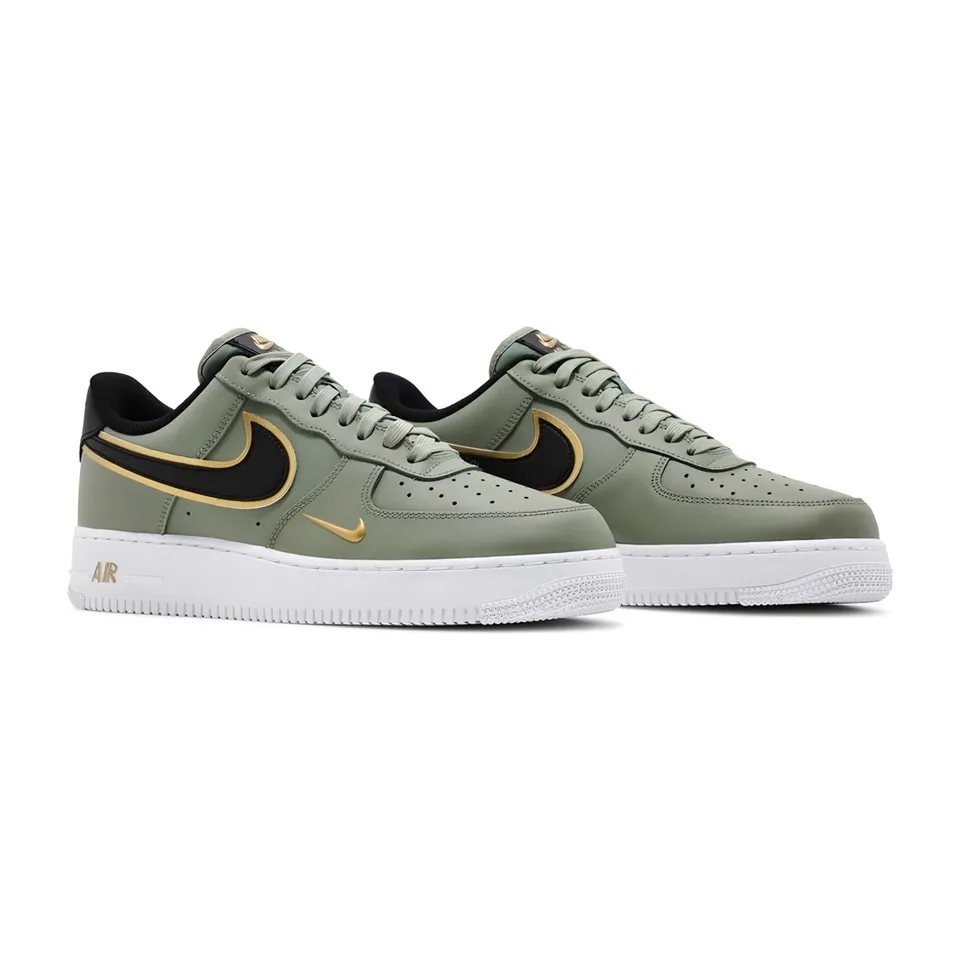 Nike Air Force 1, Oil Green - Gold (5)