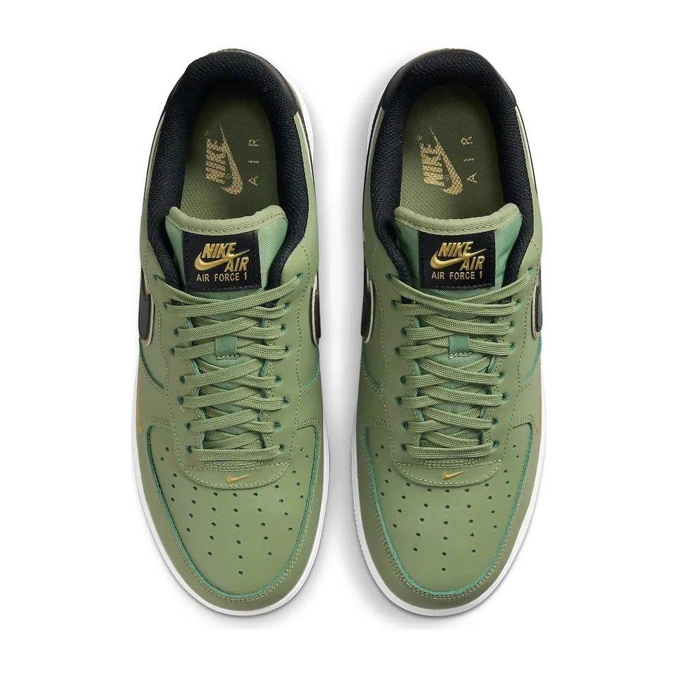 Nike Air Force 1, Oil Green - Gold (7)