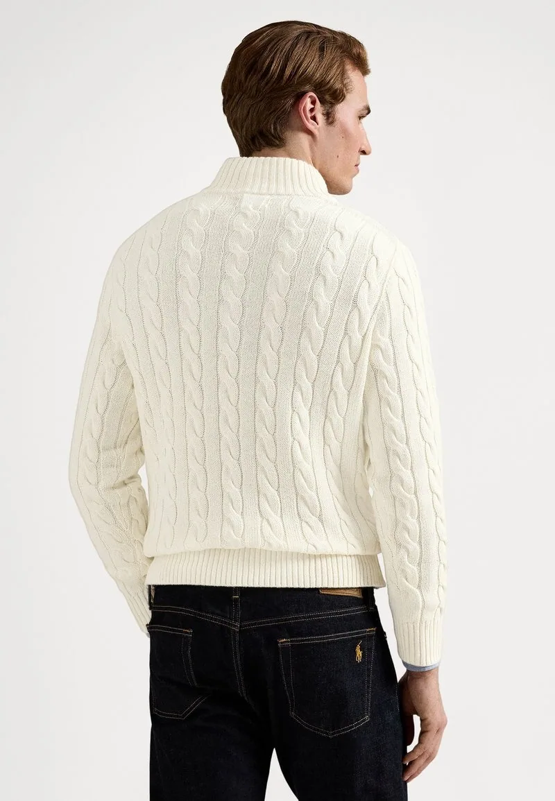 Ralph Lauren Cable-Knit Quarter-Zip, Cream (4)