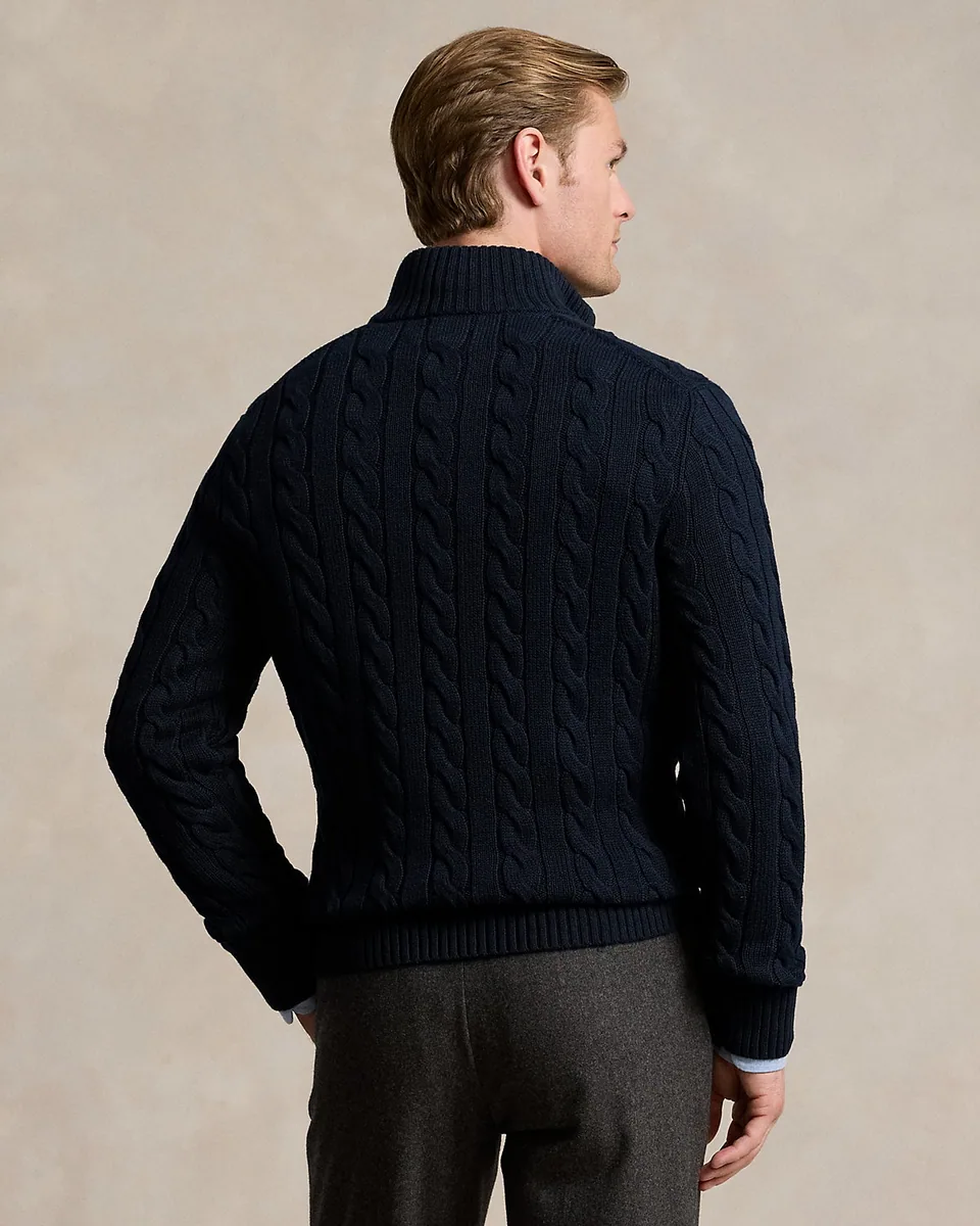Ralph Lauren Cable-Knit Quarter-Zip, Navy (2)