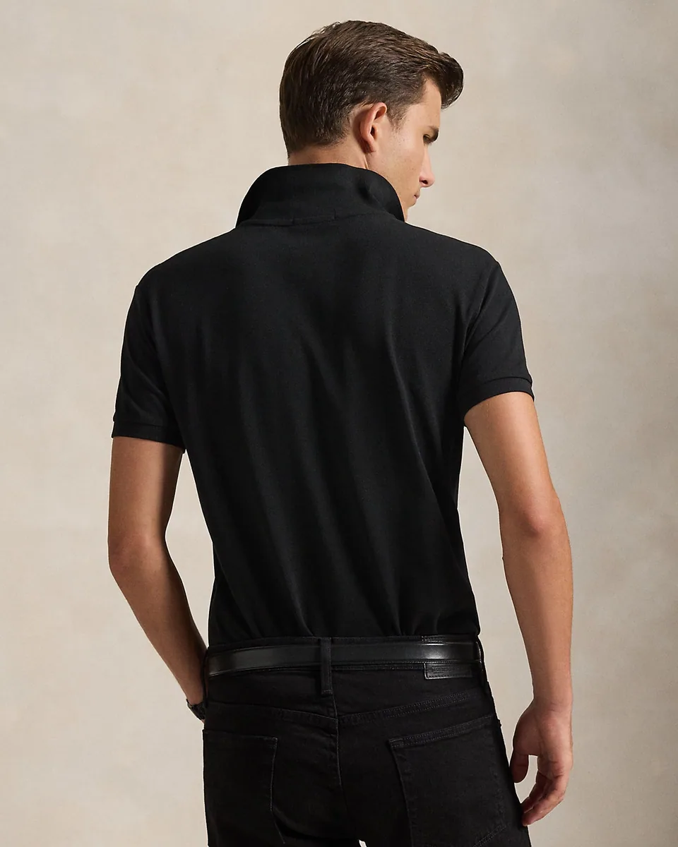 Ralph Lauren Classic Fit Mesh Polo, Black (4)