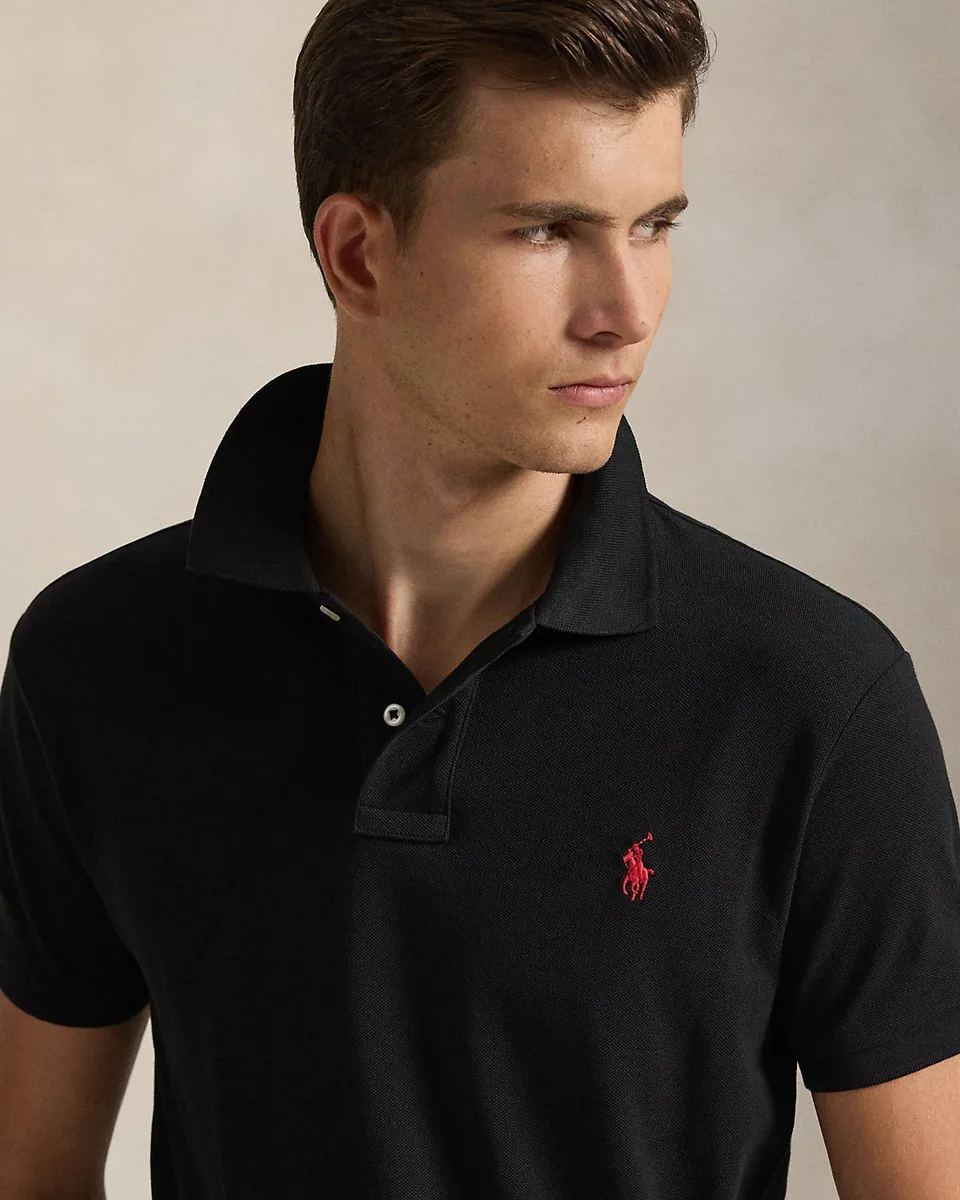Ralph Lauren Classic Fit Mesh Polo, Black (5)
