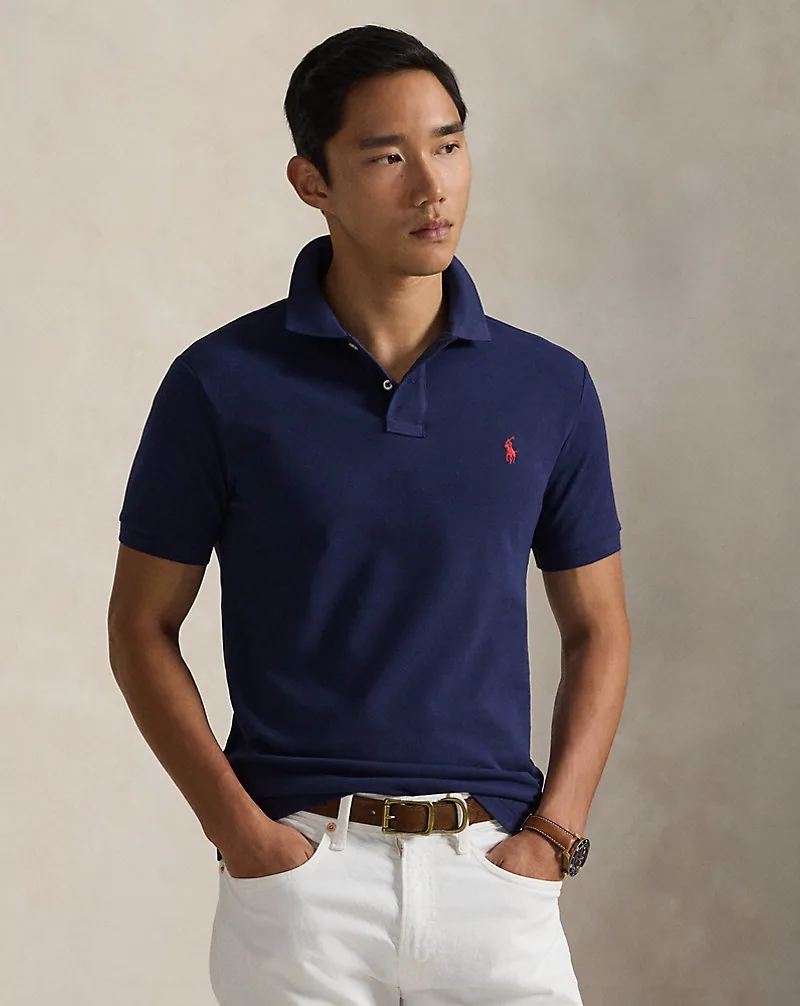 Ralph Lauren Classic Fit Mesh Polo, Navy (3)