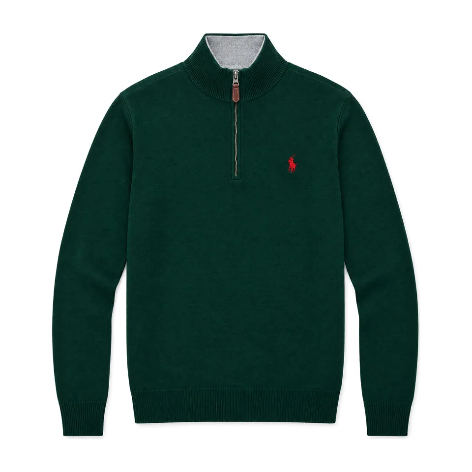 Ralph Lauren Cotton Quarter-Zip (Contrast Collar)