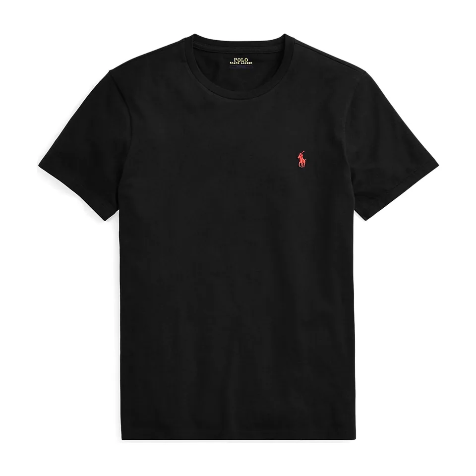 Ralph Lauren Custom Slim Fit Jersey T-Shirt, Black (Red Pony) (5)