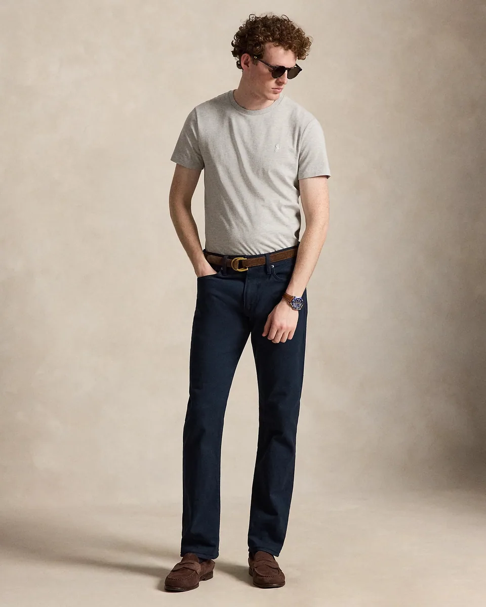 Ralph Lauren Custom Slim Fit Jersey T-Shirt, Grey Heather (3)