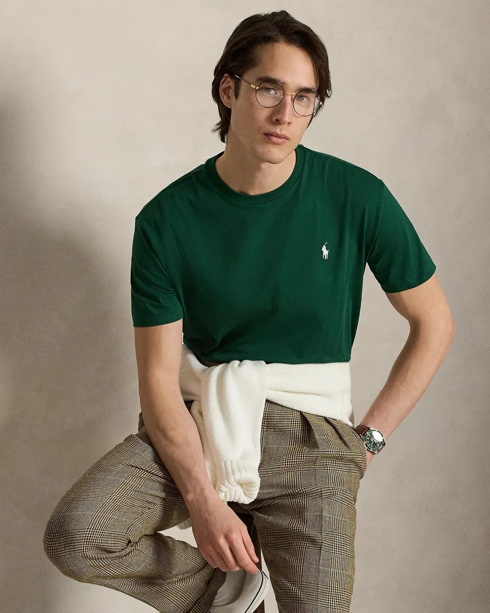 Ralph Lauren Custom Slim Fit Jersey T-Shirt, Hunter Green (2)