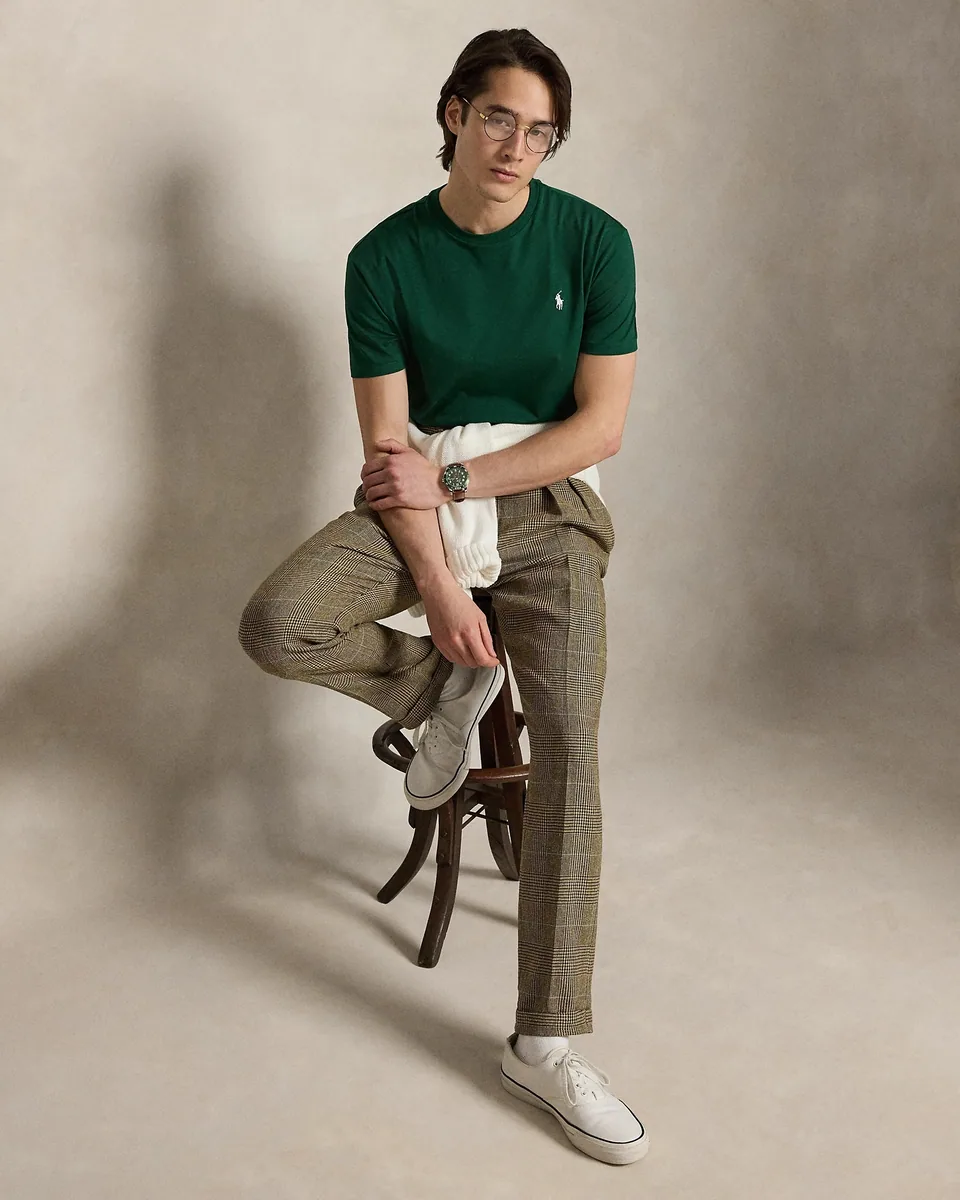 Ralph Lauren Custom Slim Fit Jersey T-Shirt, Hunter Green (3)