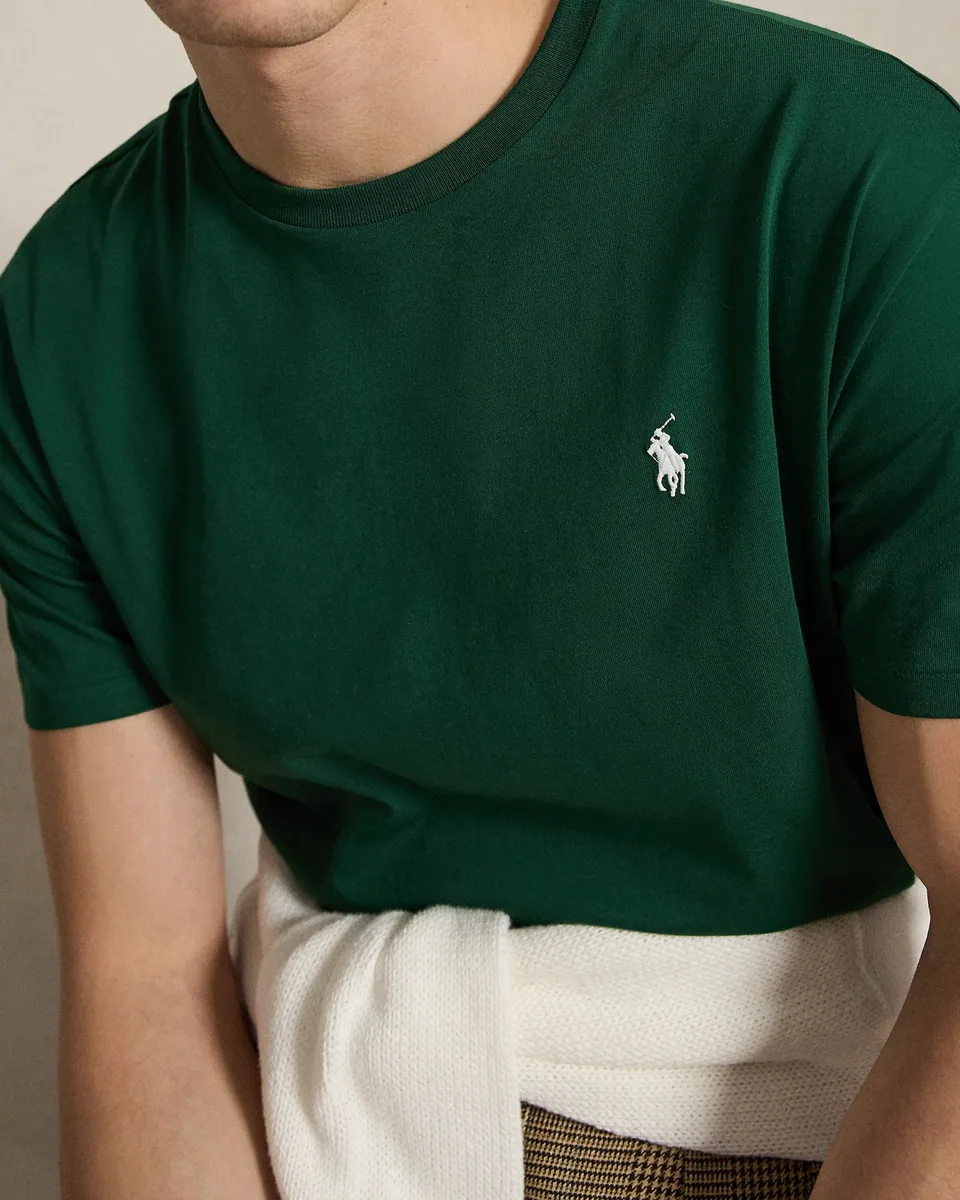 Ralph Lauren Custom Slim Fit Jersey T-Shirt, Hunter Green (5)