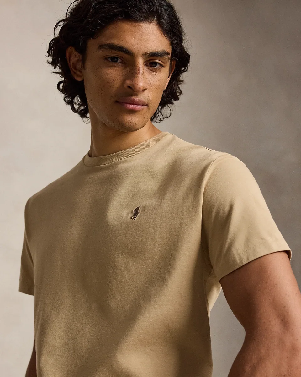 Ralph Lauren Custom Slim Fit Jersey T-Shirt, Khaki (5)