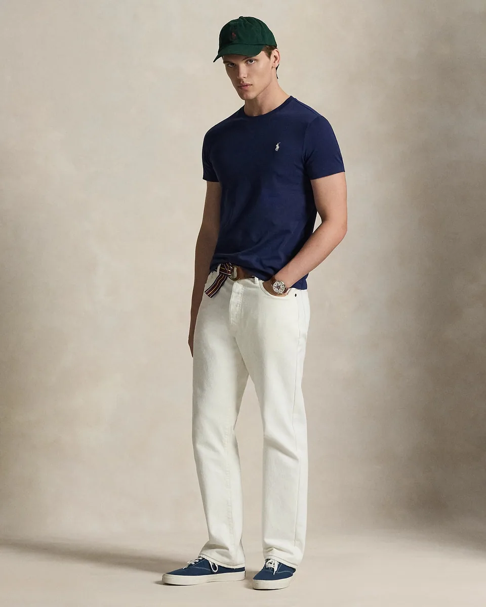 Ralph Lauren Custom Slim Fit Jersey T-Shirt, Navy (3)
