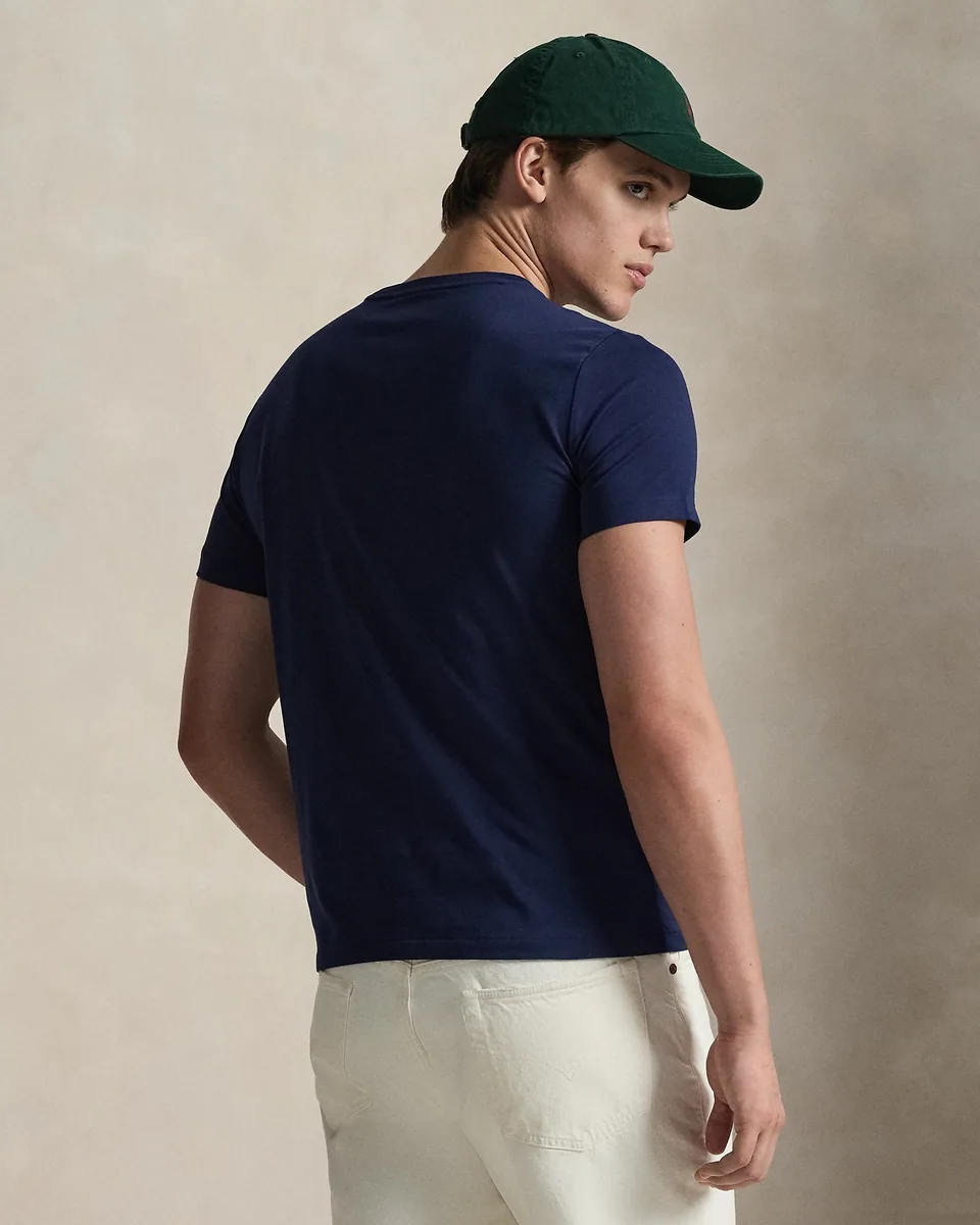 Ralph Lauren Custom Slim Fit Jersey T-Shirt, Navy (4)