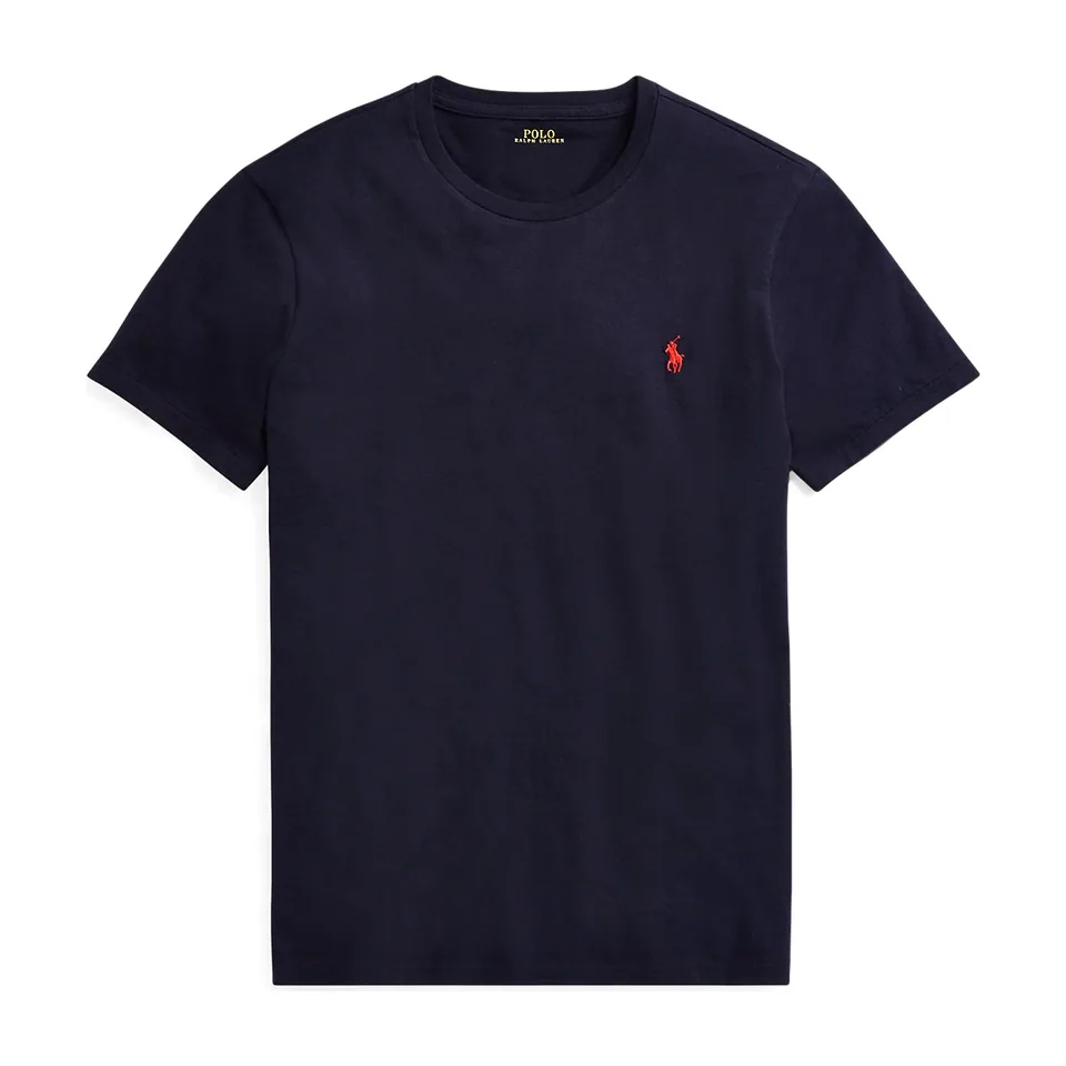 Ralph Lauren Custom Slim Fit Jersey T-Shirt, Navy (Red Pony)