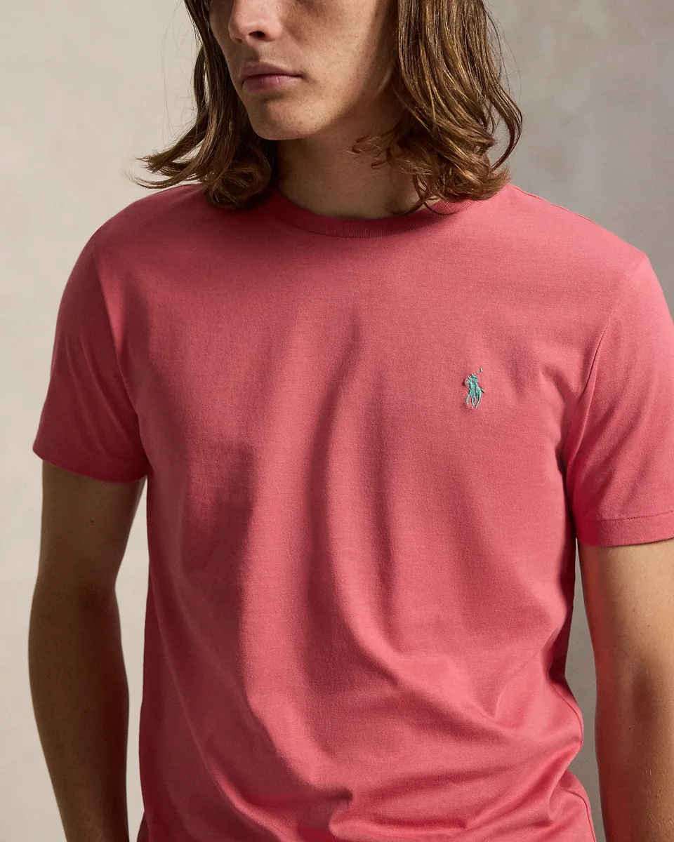 Ralph Lauren Custom Slim Fit Jersey T-Shirt, Pink (5)
