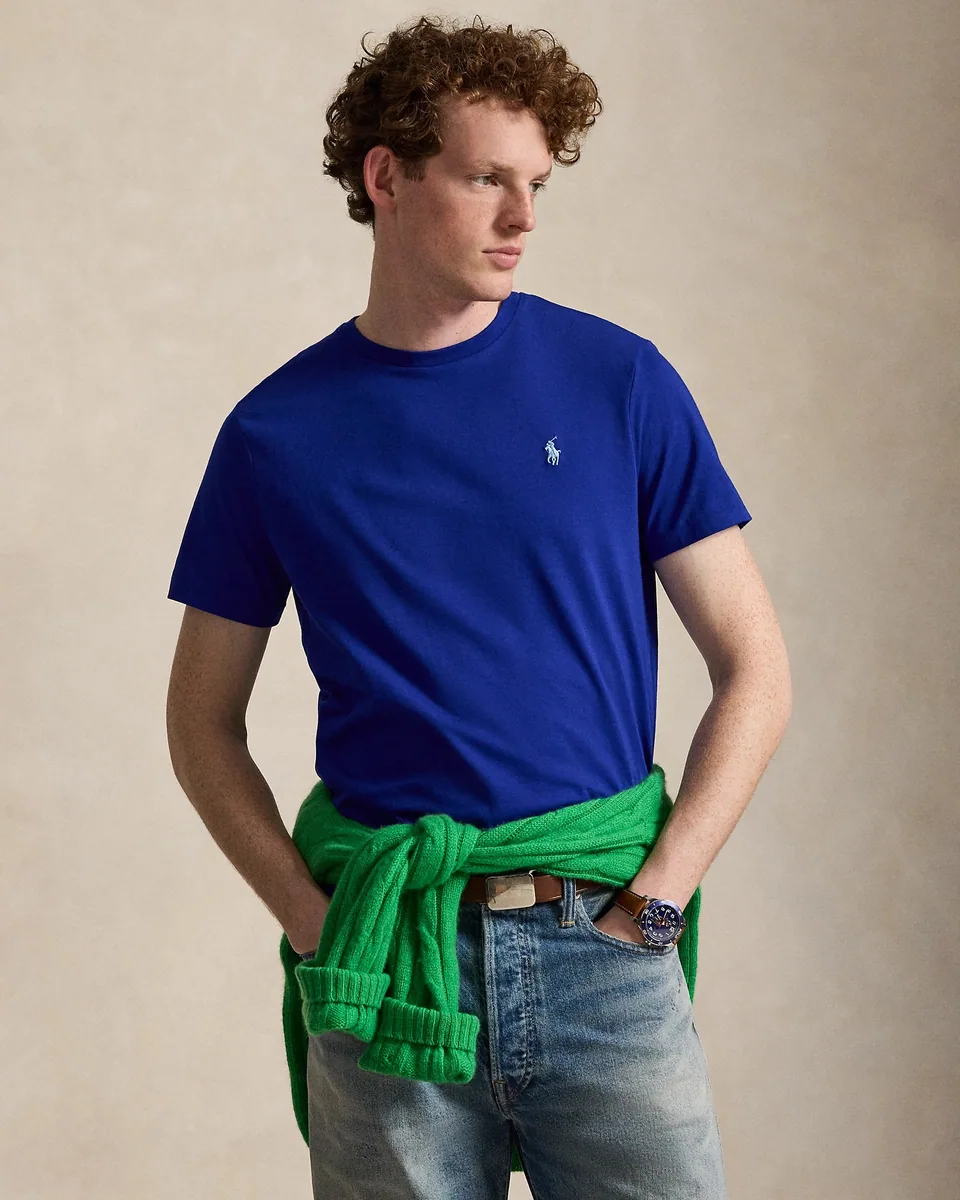 Ralph Lauren Custom Slim Fit Jersey T-Shirt, Royal Blue (2)