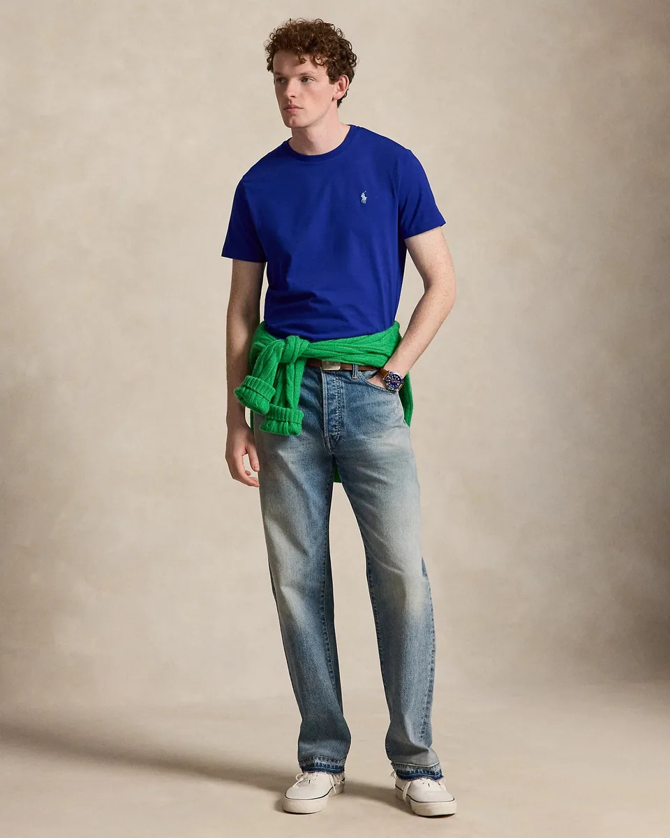 Ralph Lauren Custom Slim Fit Jersey T-Shirt, Royal Blue (3)