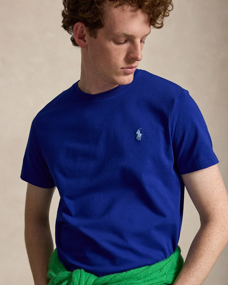 Ralph Lauren Custom Slim Fit Jersey T-Shirt, Royal Blue (5)
