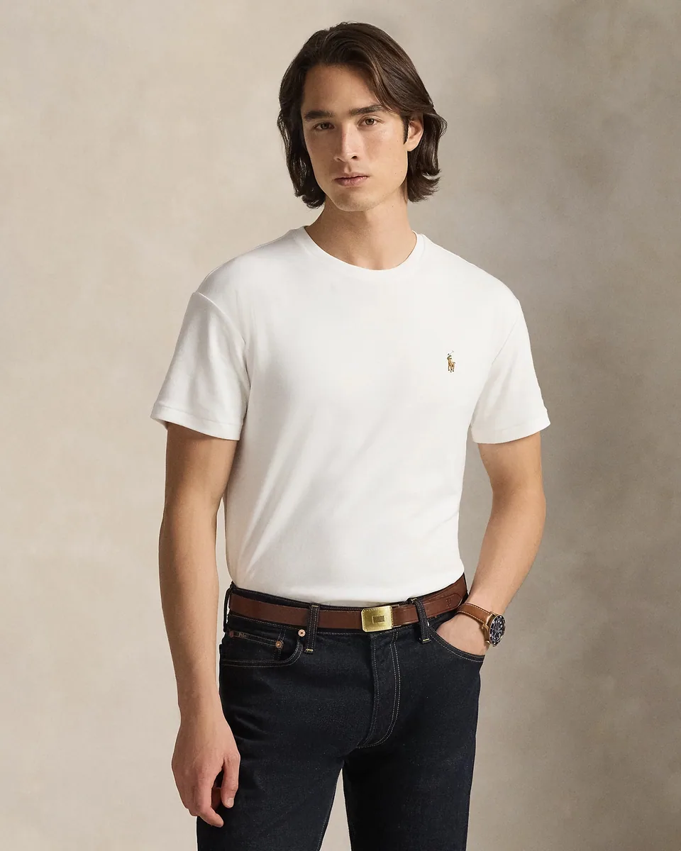 Ralph Lauren Custom Slim Fit Jersey T-Shirt, White (2)