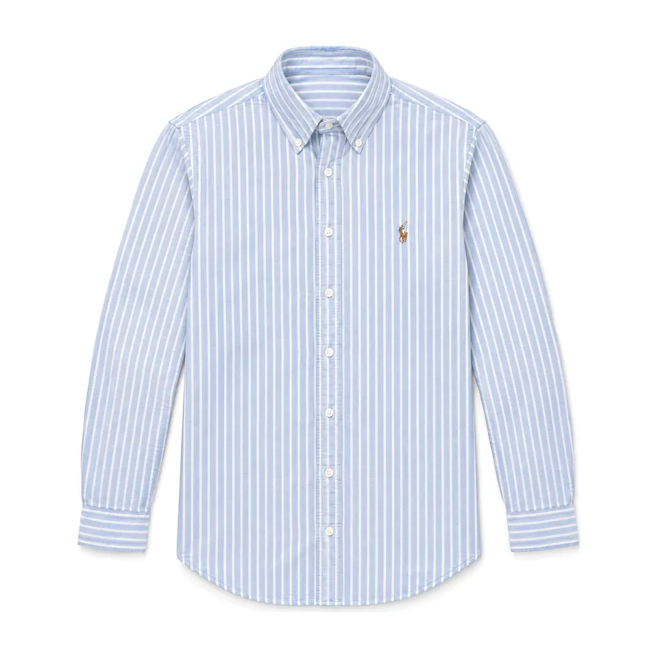 Ralph Lauren Striped Oxford Shirt, Light Blue Stripe